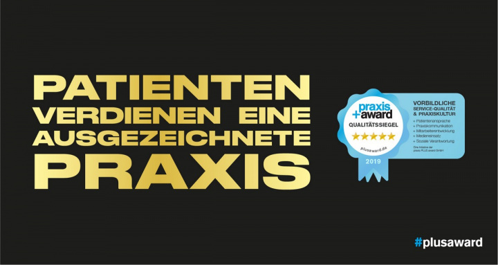 Praxis+Award Qualitätssiegel: Erneut 5 Sterne! - Zahnmedizin Dr. Dürr & Kollegen - Aichach